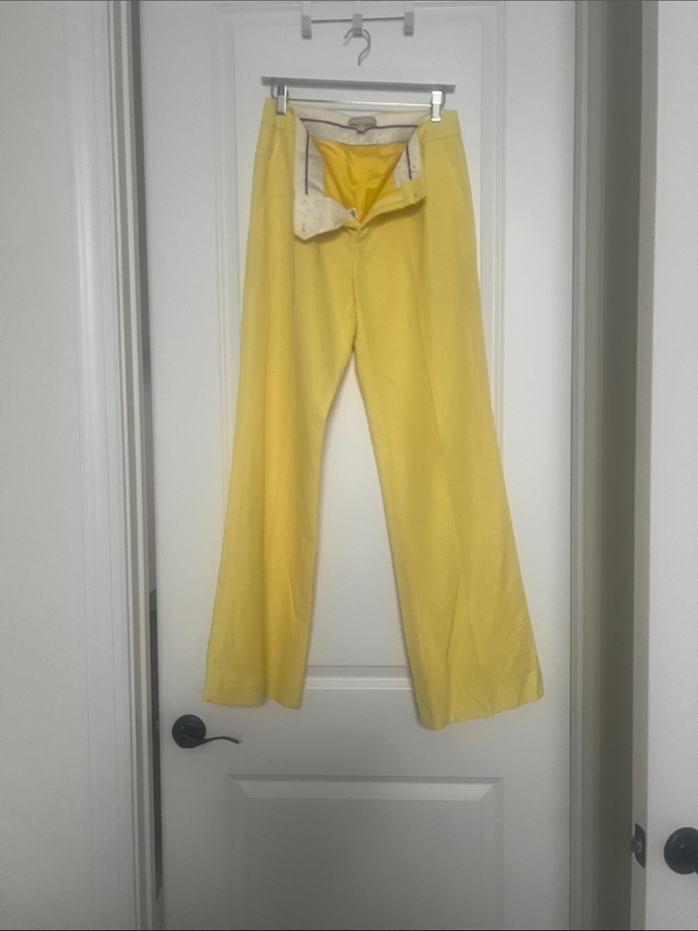 Banana Republic Yellow Wide-Leg Trousers